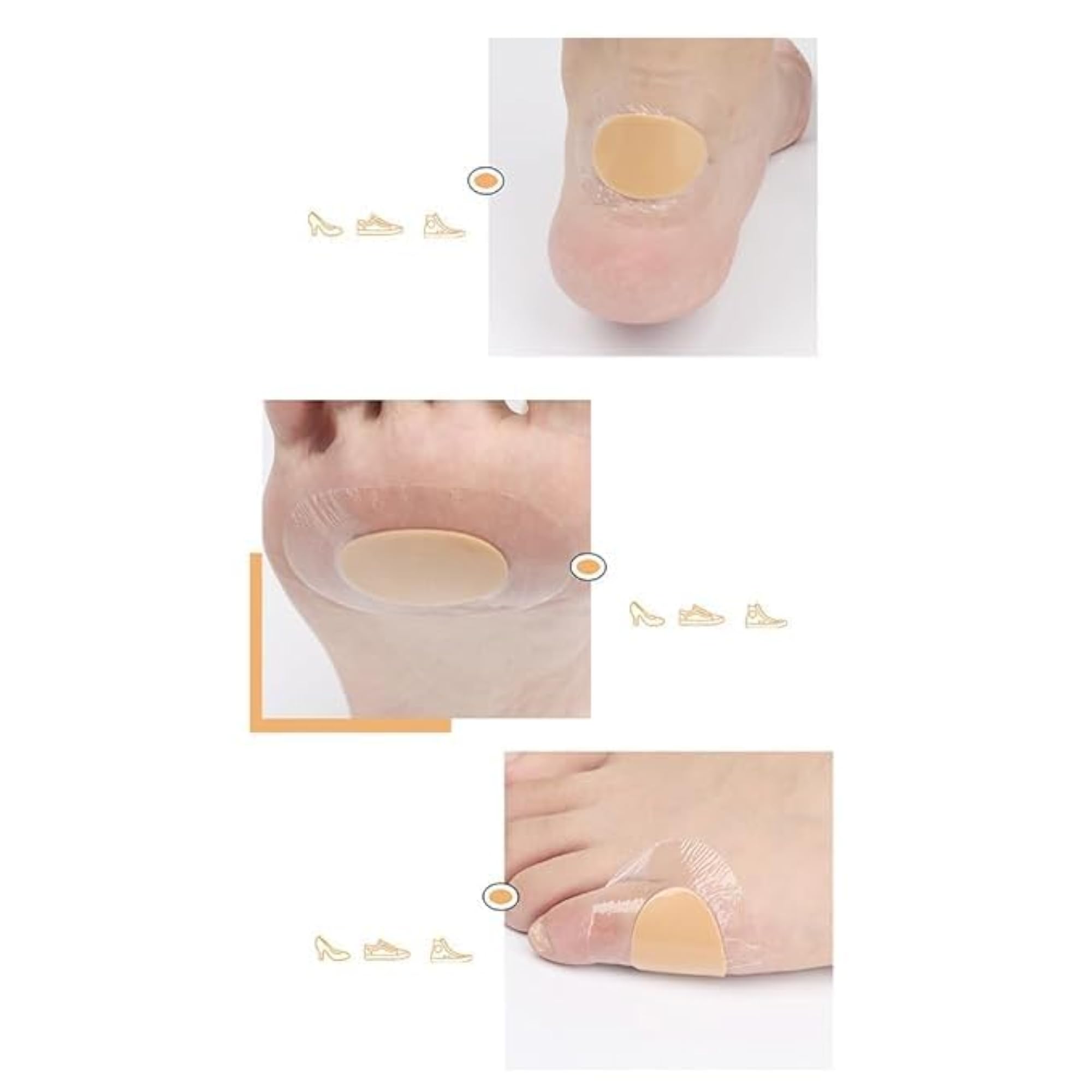 Invisible Heel Protectors, 10 Pcs